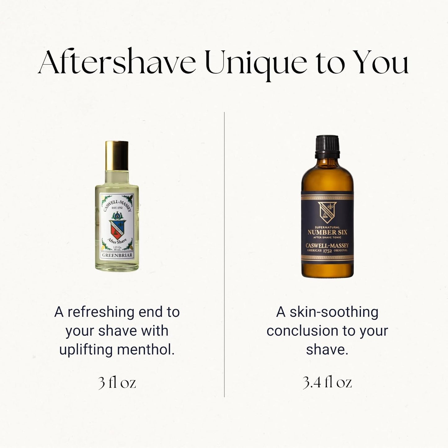 Caswell-Massey Greenbriar Gold Cap After Shave, Soothing Aftershave with Petitgrain, Mandarin & Sage, 3 Fl Oz