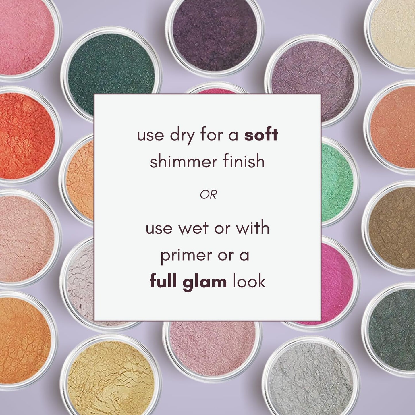 White Sapphire Loose Mineral Eyeshadow - Organic, Talc-Free, Sparkly Eyeshadow Palette, Iridescent Shimmer, Cream & Metallic Options, Pink Glitter, Make Up Eye Shadow