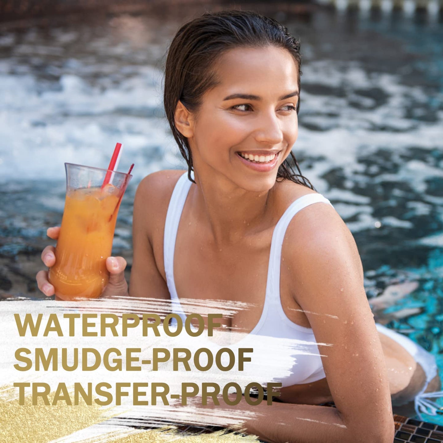 LAVONE Eyebrow Stamp Stencil Kit - Brow Stamp Trio with Waterproof Pencil, Pomade, 20 Stencils, Dual-ended Brush and Sponge Applicator - Espresso