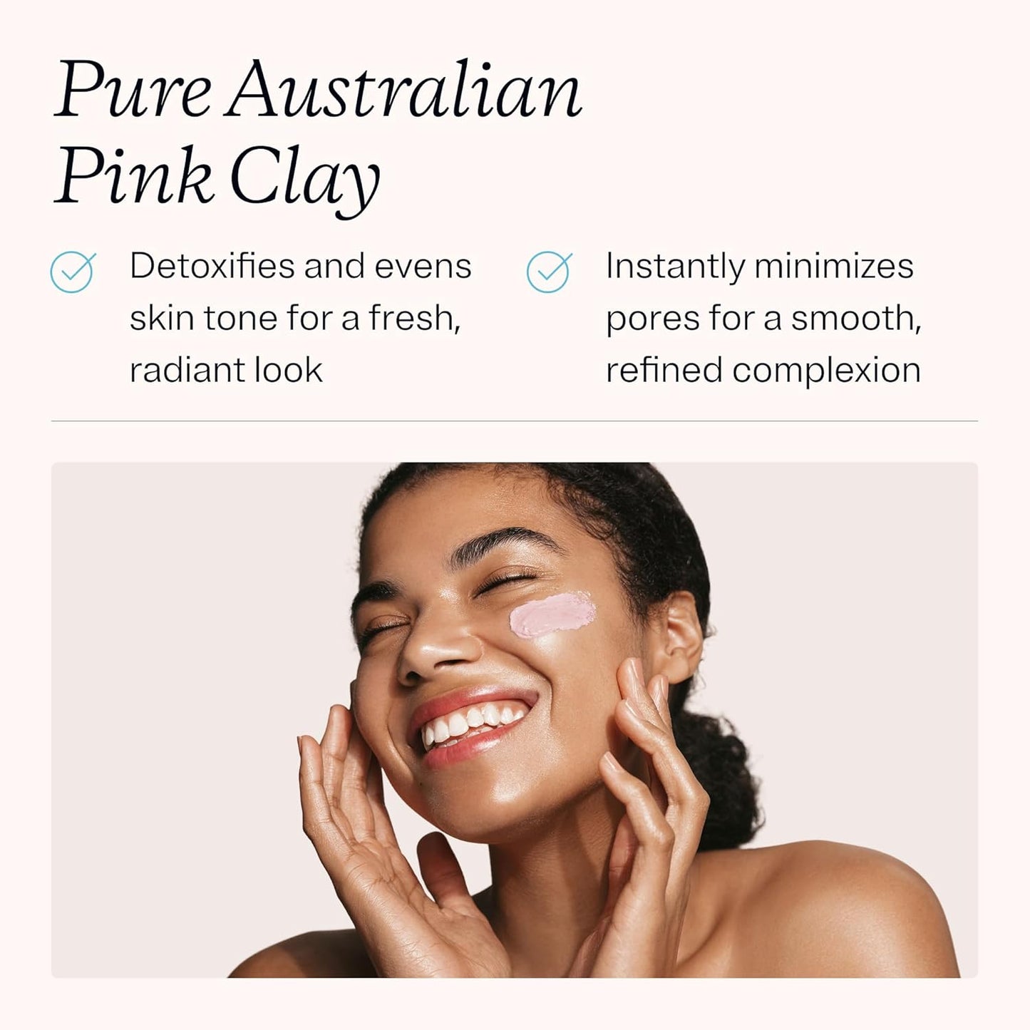 MDacne Clarifying Clay Face Mask - Deep Pore Detox with Australian Pink Clay - Detoxifying, Exfoliating & Brightening - Reduce Skin Redness & Irritation for Sensitive Acne-Prone Skin (3 Pack)