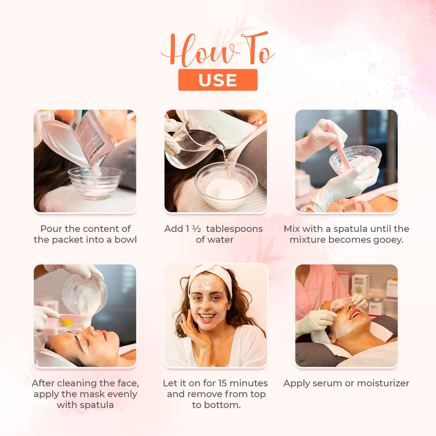 Peel-Off Jelly Mask Premium Modeling "Rubber Mask" Spa Set - 10 Treatments (24k Gold, Lavender, Kiwi, Peppermint, Egyptian Rose, Matcha, Chamomile, Tea tree, Jazmine)