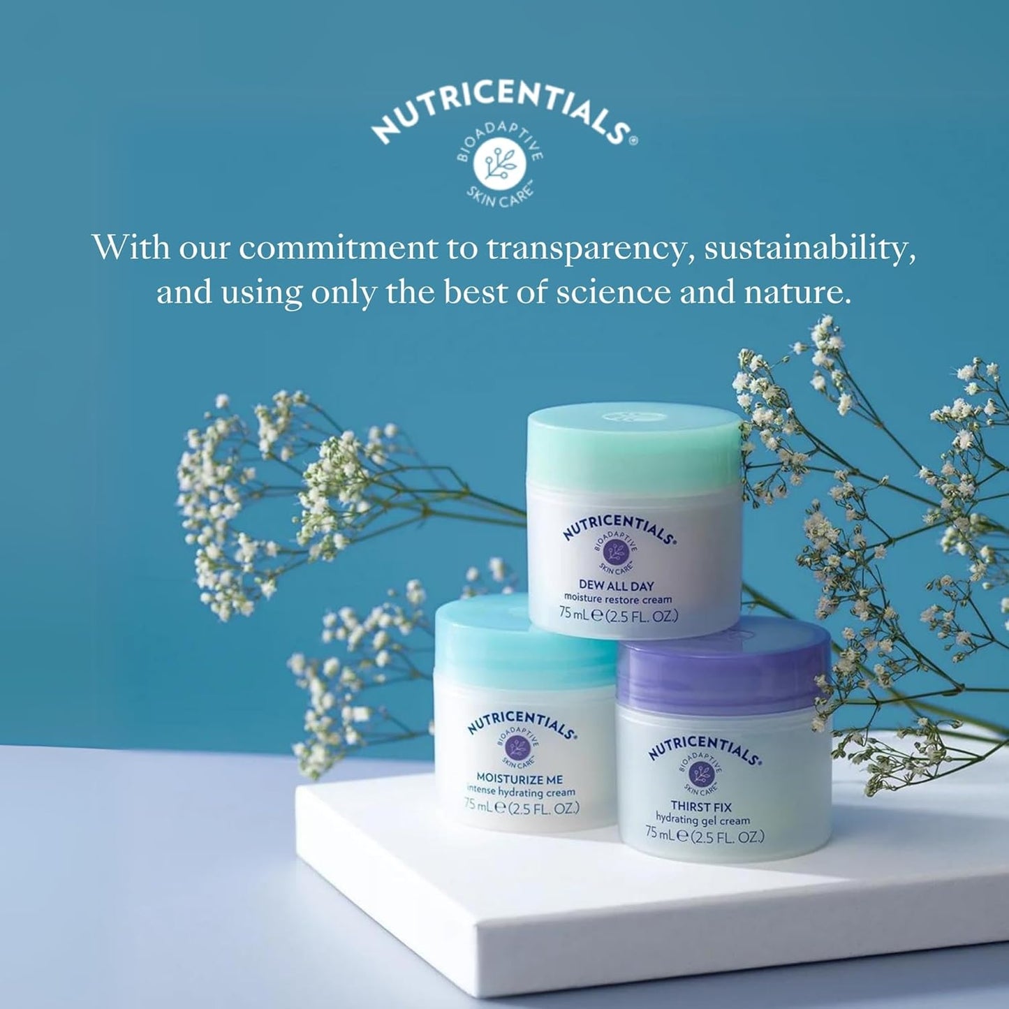 Nu Skin Moisturize Me Intense Hydrate Cream 2.5 fl oz - Nighttime Restoration with Bioadaptive Botanicals, Aloe, Pistachio Nut Oil, and Vitamin E - Wake Up to Refreshed, Soft, Smooth Skin