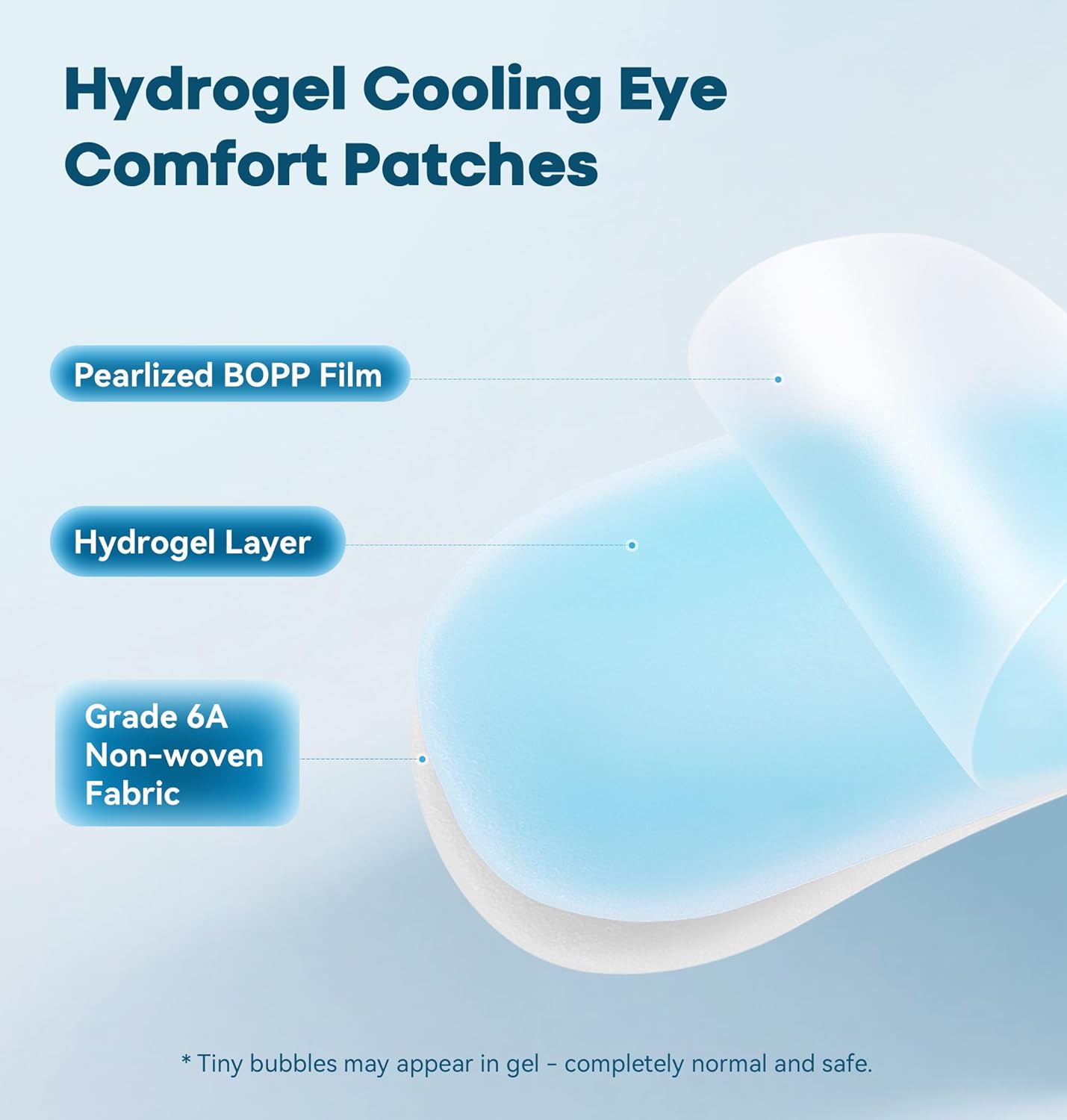 8 Packs Hydrogel Eye Mask Disposable Cold Therapy Sleep Mask Soothing Headache Relief Dry Eye, Stress Relief Eye Fatigue, Cooling Eye Masks Cool Masks for Puffy Eyes Travel Essentials