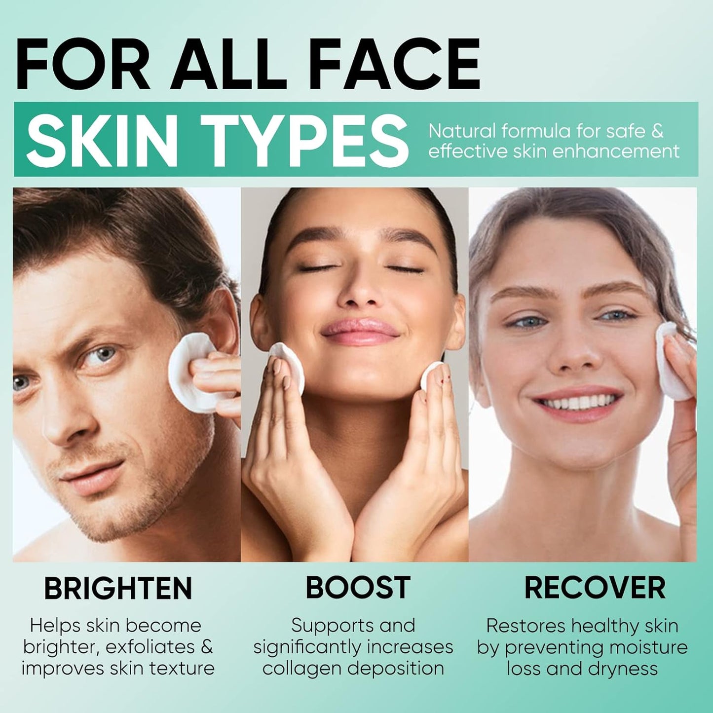 Glycolic Acid Toner Pads 35% AHA Facial Resurfacing Exfoliate Salicylic Acid Exfoliating Face Wipes Chemical Peel Exfoliant Peeling Glycolic Peel Pad for Beauty Fine Line Wrinkles 50 Pads