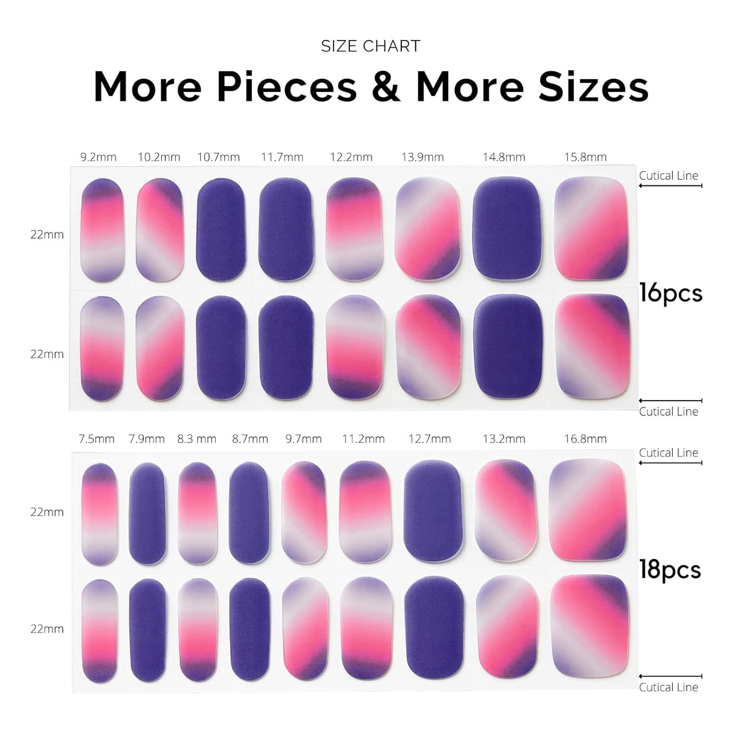 Nailog Semi Cured Gel Nail Strips 34 pcs | Long Lasting Nail Polish Sticker Wraps with Glossy Gel Finish | at Dust