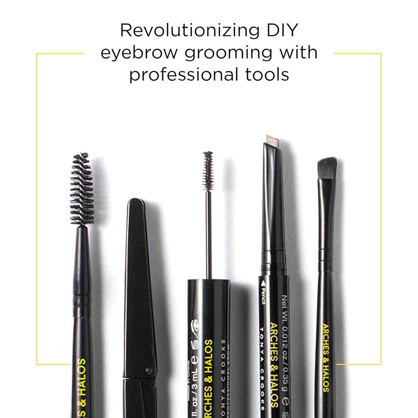 Arches and Halos Angled Bristle Tip Waterproof Brow Pen - Water Based and Smudge Proof Eyebrow Pencil - Extended Wear - Neutral Brown - 0.051 oz