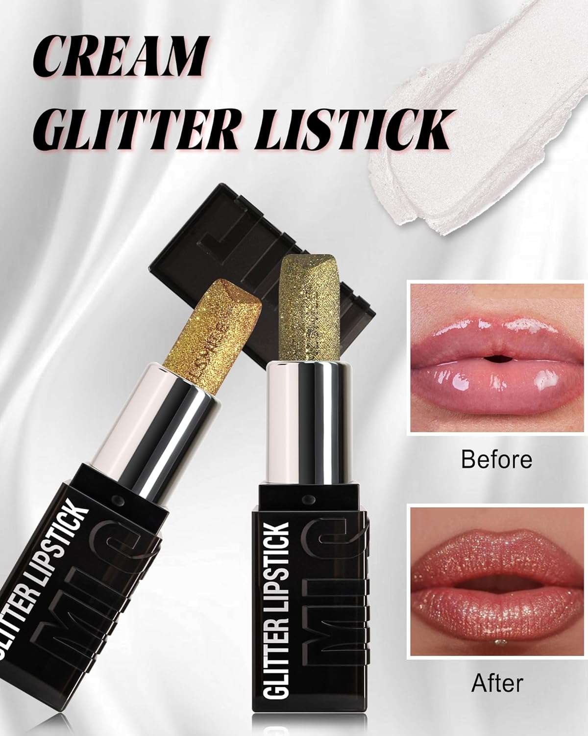 Diamond Glitter Matte Lipstick, Long Lasting Waterproof Rose Pink Metallic Sparkling High Pigment Non-Stick Lip Tint Lip Gloss,Full-coverage Lipgloss, Mother's Day Lip Makeup Gift for Women Girl-03