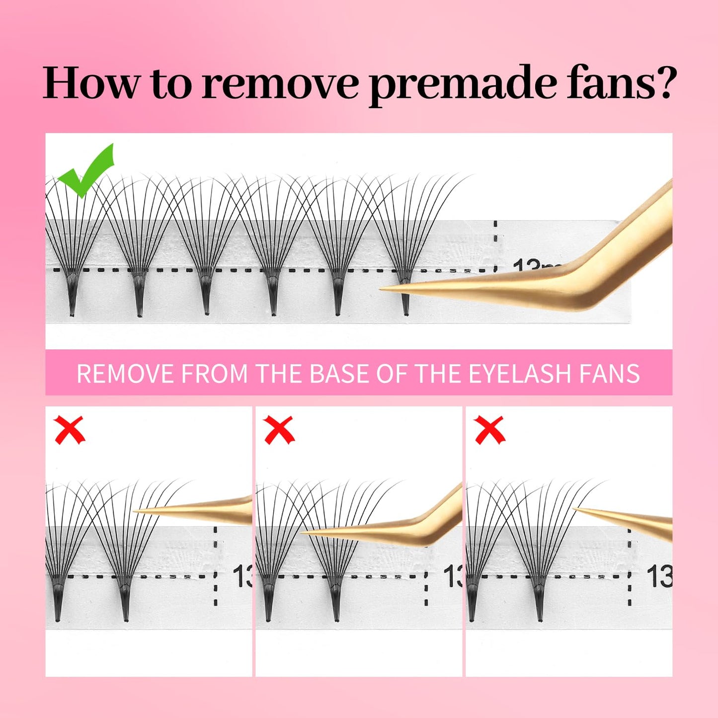 Premade Fans Eyelash Extensions 10D Volume Lash Extensions 0.05 Thickness Eyelash Extension D Curl Premade Lash Fans Mix 9-16mm Fluffy Soft Handmade Lash Fan(10D-0.05-D,9-16mm)