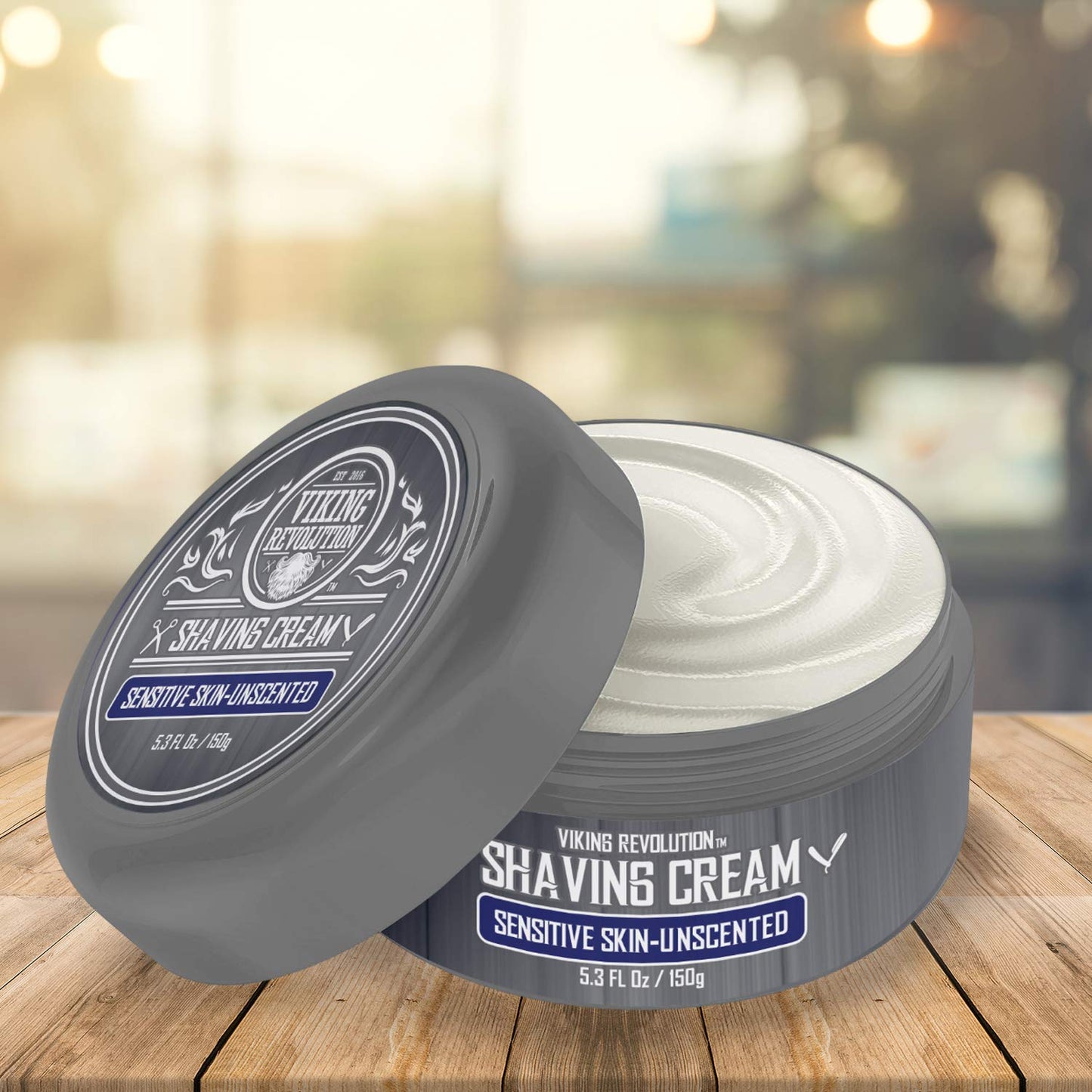 Luxury Shaving Cream for Sensitive Skin- Unscented - Soft, Smooth & Silky Shaving Soap - Rich Lather for the Smoothest Shave - 5.3oz