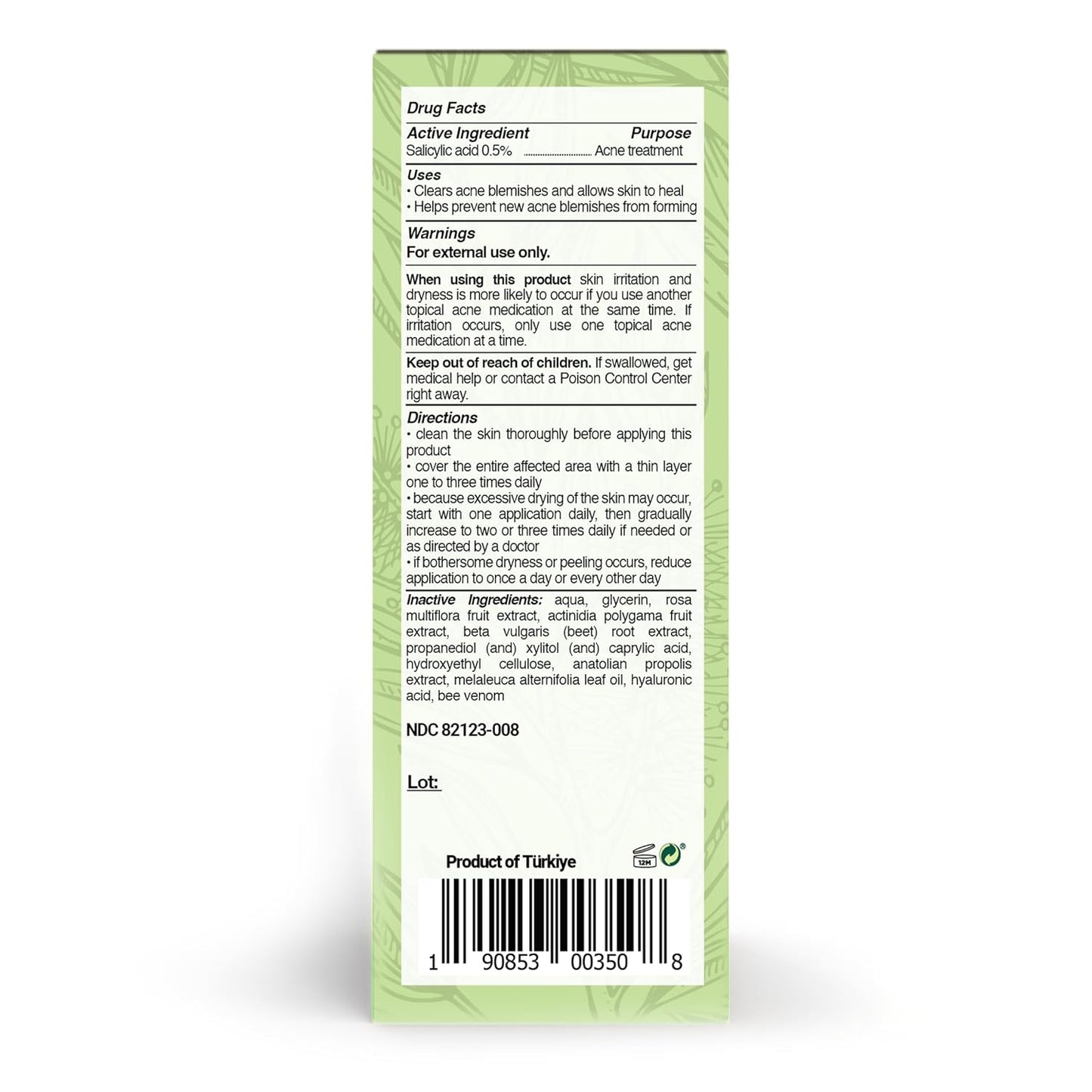 BEE and YOU Acne Treatment with Salicylic Acid, Bee Venom and 100% Natural Propolis Extract Acne Serum for Face and Body to Control and Clear Breakouts |1 Ounce