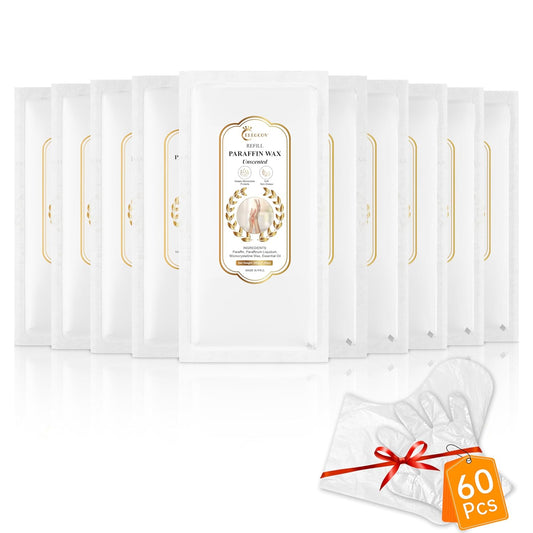 Paraffin Wax Refills-10 Pack Unscent Paraffin Wax for Hand and Feet, Parrafin Wax Blocks for Wax Machine, Parafin Wax Bath, Relieves Muscle Fatigue, Deeply Hydrates, Moisturizes and Nourishes