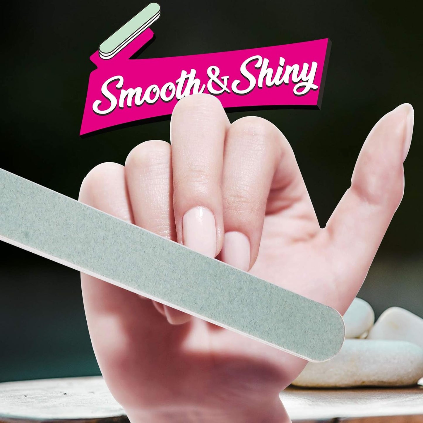 FANDAMEI Nail File and Buffer, Professional Manicure Tools Kit. 8PCS Rectangular Nail Buffer Block, 8PCS Nail File, 2PCS 7 Way Nail File & 2PCS Nail Polishing Buffer. Nail Care File Buffer Tool