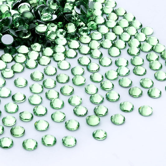 1440Pcs Light Green Crystal Rhinestones,Glass Flatback Rhinestones Gemstones for Nail Face Makeup Art Crafts Clothes Decoration - (SS16,4.0mm,Light Green)