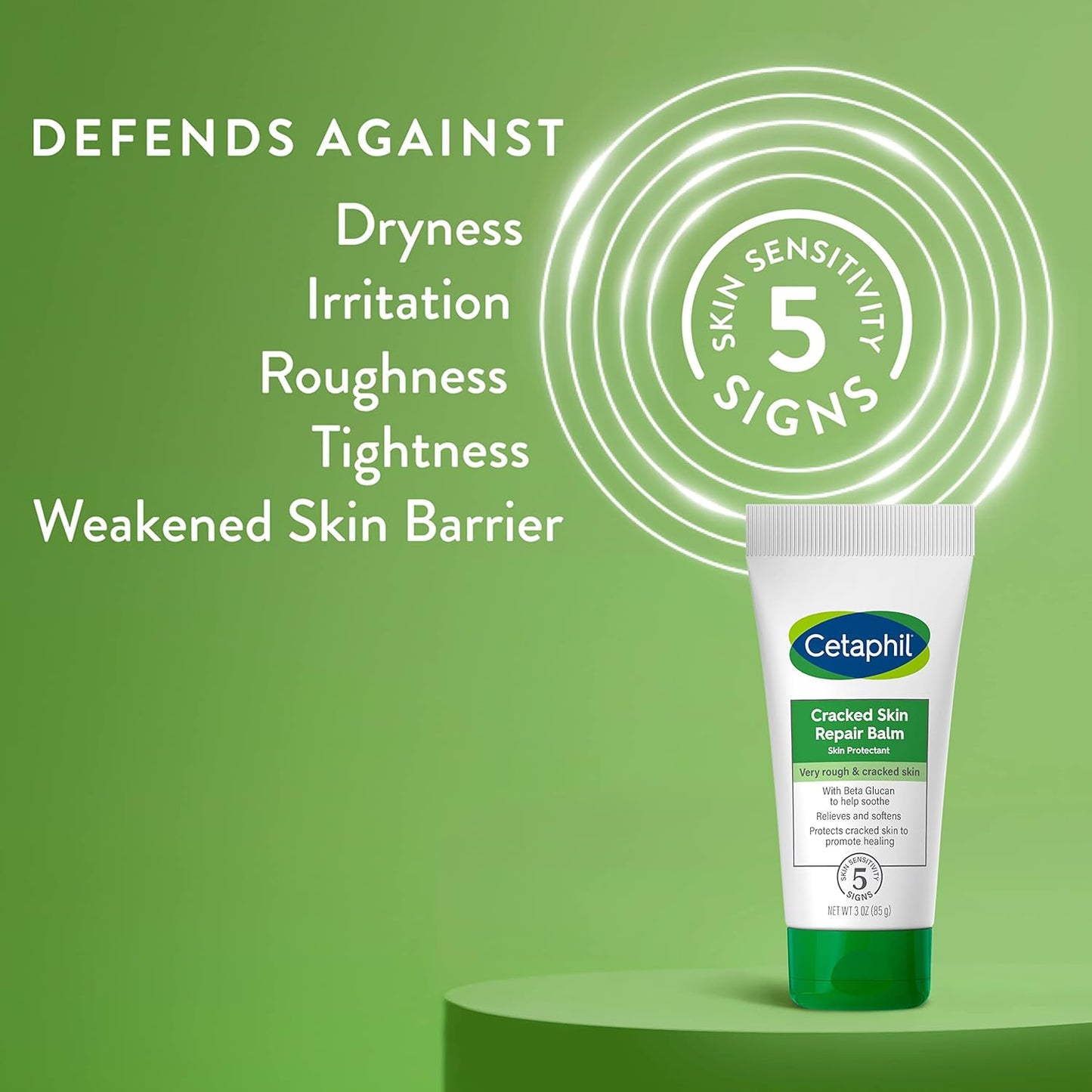 Cetaphil Cracked Skin Repair Balm, 3 oz, For Very Rough & Cracked, Sensitive Skin, Protects, Soothes & Restores Deeper Cracks, Hypoallergenic, Fragrance Free, (Packaging May Vary)