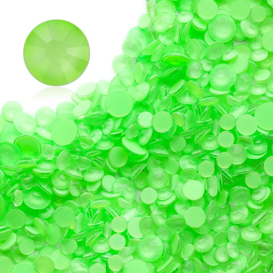 Mocha Lt.Green Flatback Rhinestones, Glass Rhinestones for Nail Art and Craft, Glue Fix, Loose Crystal Gemstones(Mocha Lt.Green, SS10, 1440pcs, 2.7-2.8mm)