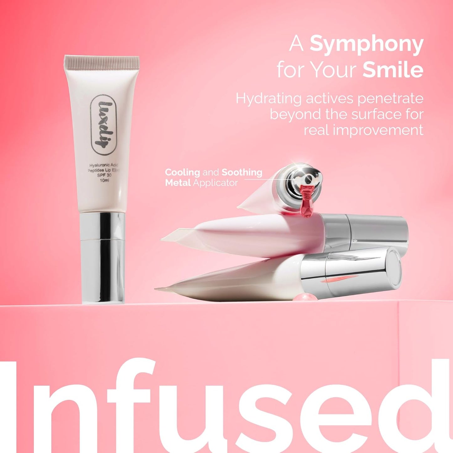 Tinted Lip Balm Elixir for OIder Women, Hydrating Vegan Lip Care with Sheer Color & Moisturizing Glow – Non-Sticky Nourishing, Lip Plumping Treatment for Soft, Smooth Lips (Rosewood 10ml)