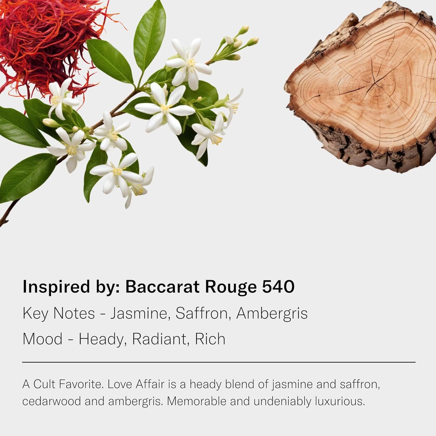 AromaTech Love Affair Aroma Essential Oil Blend: Luxury Hotel Inspired Aromatherapy with Jasmine, Saffron, Cedar & Amber for Ultrasonic Diffusers & Nebulizers - 4 fl oz, 120 mL