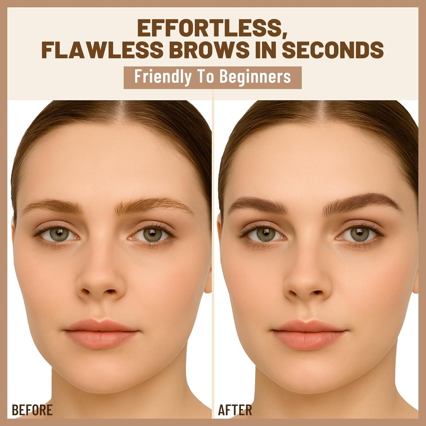 UCANBE 25PCS Eyebrow Stamp Stencil Kit With Dual-Color Eyebrow Stamp Pomade,20 Reusable Eyebrow Stencils,Finising Powder,Brush,Eyebrow Razor,Zipper Pouch,Waterproof Eye Brow Stamping and Shaping Kit02