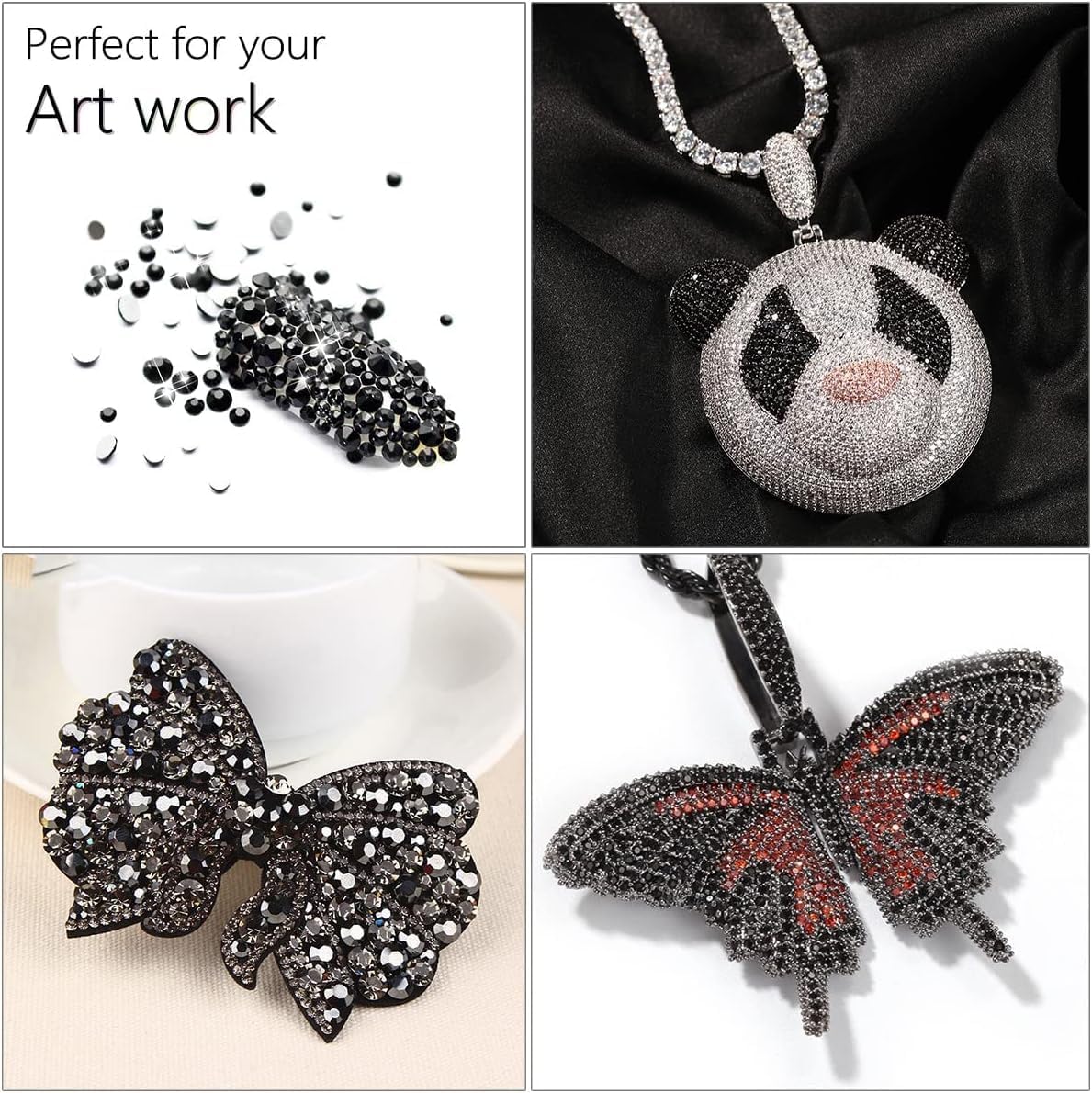 16000PCS Metallic Silver Resin Rhinestones for Crafting 3mm 4mm 5mm Flatback Stones No-Hotfix Mine Silver Diamonds Crystals Gems Charms for Nails Face Eyes Makeup Tumblers Bottles Crafts Clothes Shoes