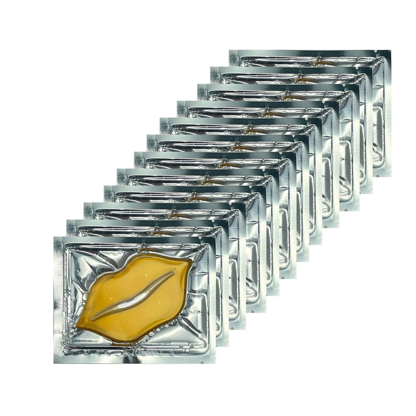 30PCS Collagen Lip Masks,Crystal Moisturizing Lip Care Pads Lip Patches for Dry Lips & Anti-Chapped, Smoothing Lip Fine Lines, Plumping Your Lips Attractive, Gold