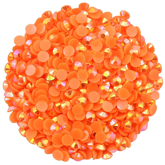 2250 Pcs SS16 4mm AB Flatback Rhinestones for Nails Art Crafts Glitter Round Shine Gems Crystals DIY Clothes Shoes （Orange AB）