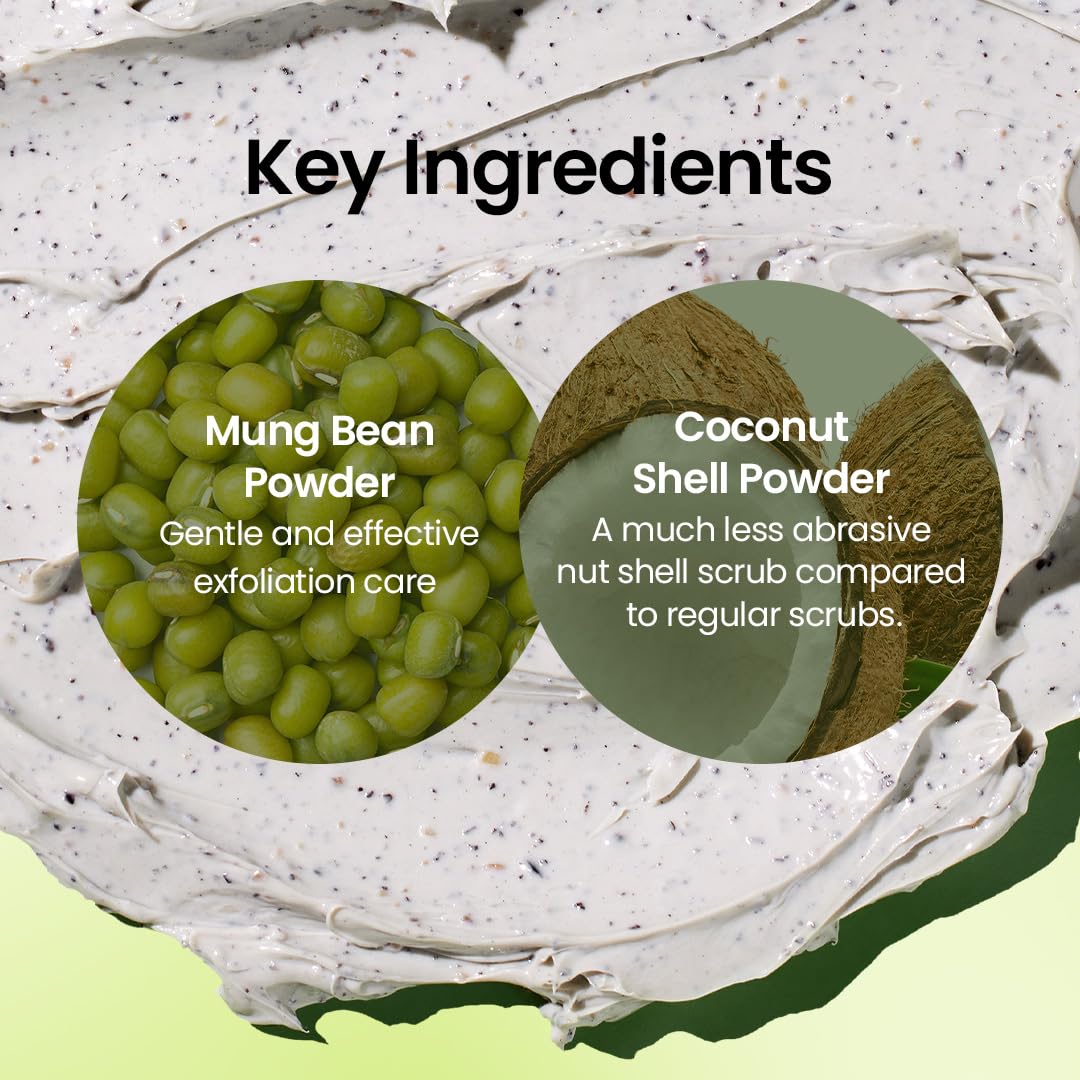 beplain Mung Bean Pore Clay mask (4.05 fl oz /120ml) | Fragrance-Free | Wash Off Mask for Blackhead & Whitehead Care | Quick 3 Minute to Gently Cleanse, Exfoliate and Tighten Pores | Korean Skincare