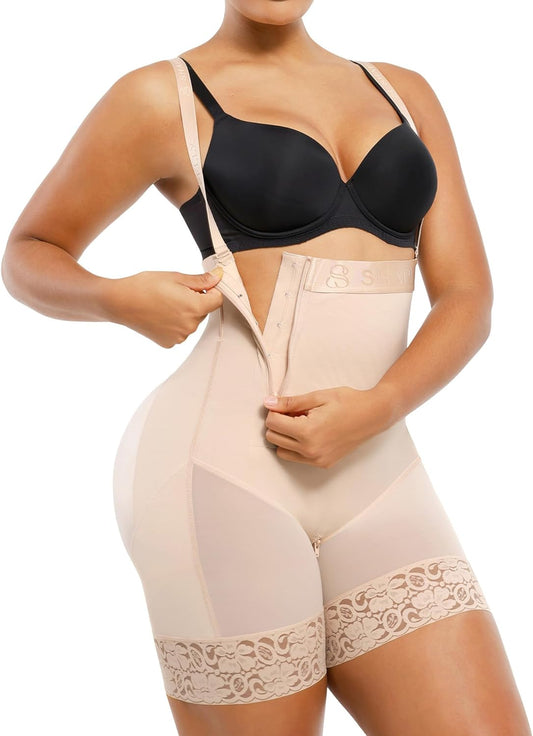SHAPELLX Shapewear Tummy Control Fajas Colombianas Body Shaper for Women Butt Lift Bodysuit