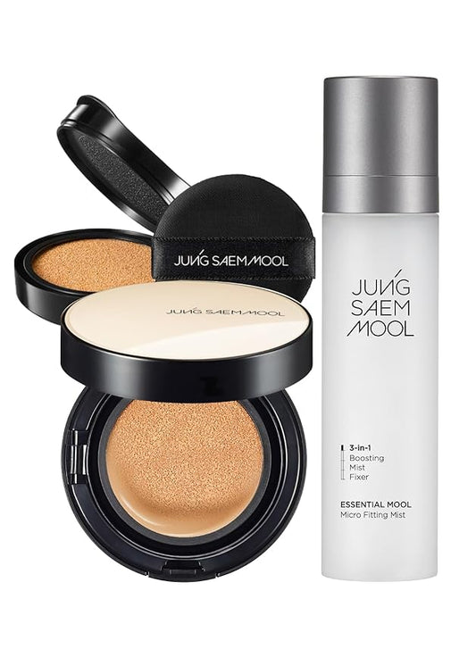 Essential Skin Nuder Cushion (Medium) | Refill Included + Essential Mool Micro Fitting Face Mist (120 ml)