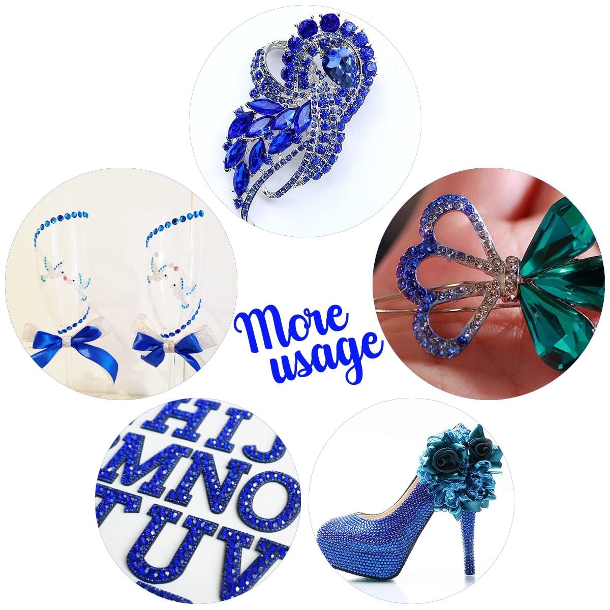 16000PCS Light Blue AB Resin Rhinestones for Crafting 3mm 4mm 5mm Baby Blue Flatback Jelly Stones Bulk SS10 SS16 SS20 Diamonds Charms for Nails Face Eyes Makeup Tumblers Bottles Crafts Clothes