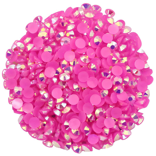 4500 Pcs SS12 3mm AB Flatback Rhinestones for Nails Art Crafts Glitter Round Shine Gems Crystals DIY Clothes Shoes （Light RoseRed AB）
