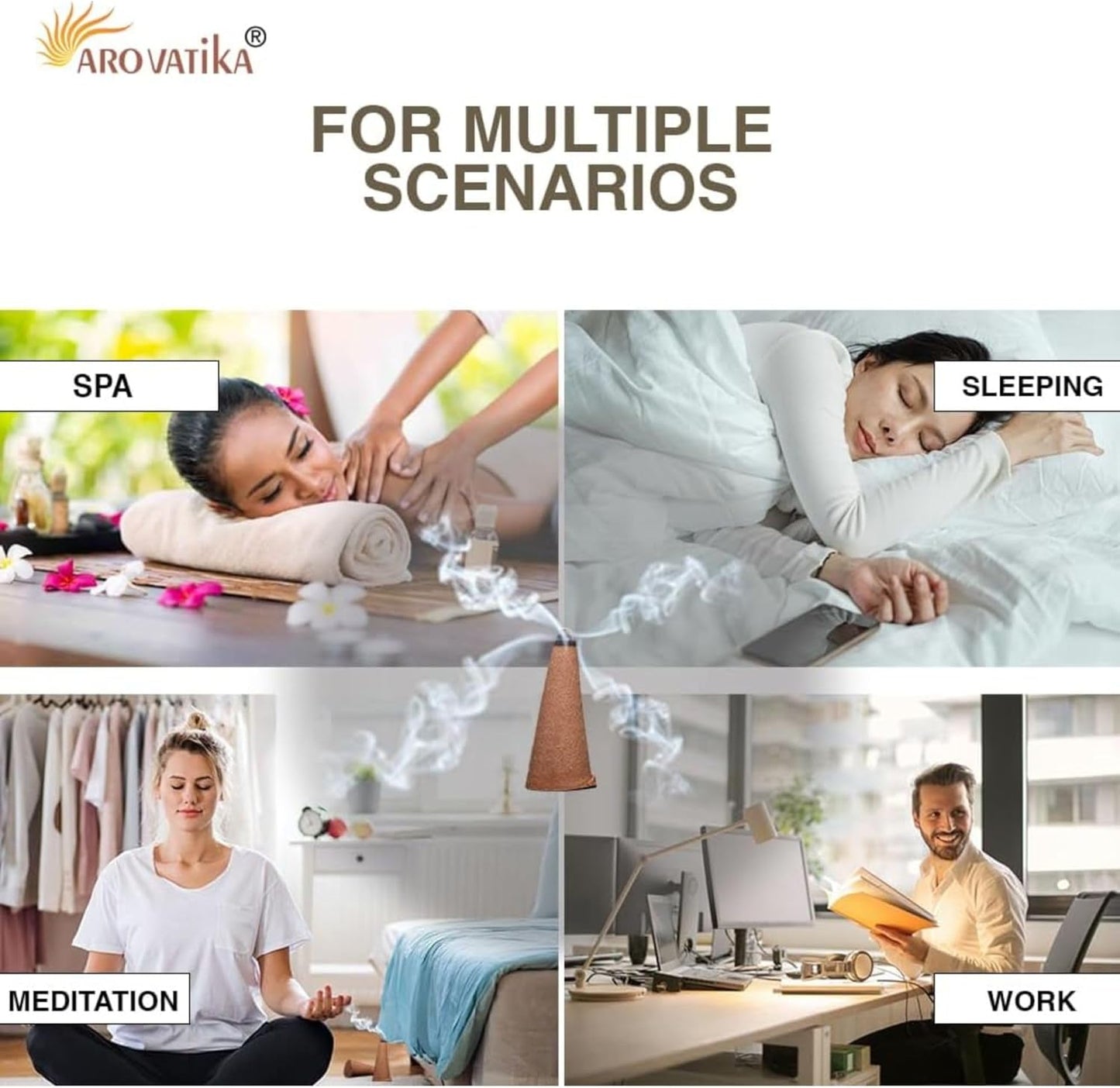 ARO VATIKA Vedic Palo Santo Natural Masala 120 Incense Cones in Pack of 12 Boxes | Environment-Friendly Dhoop | Best for Prayer, Reiki, Meditation & Relaxation | Burn Time- 25 mins