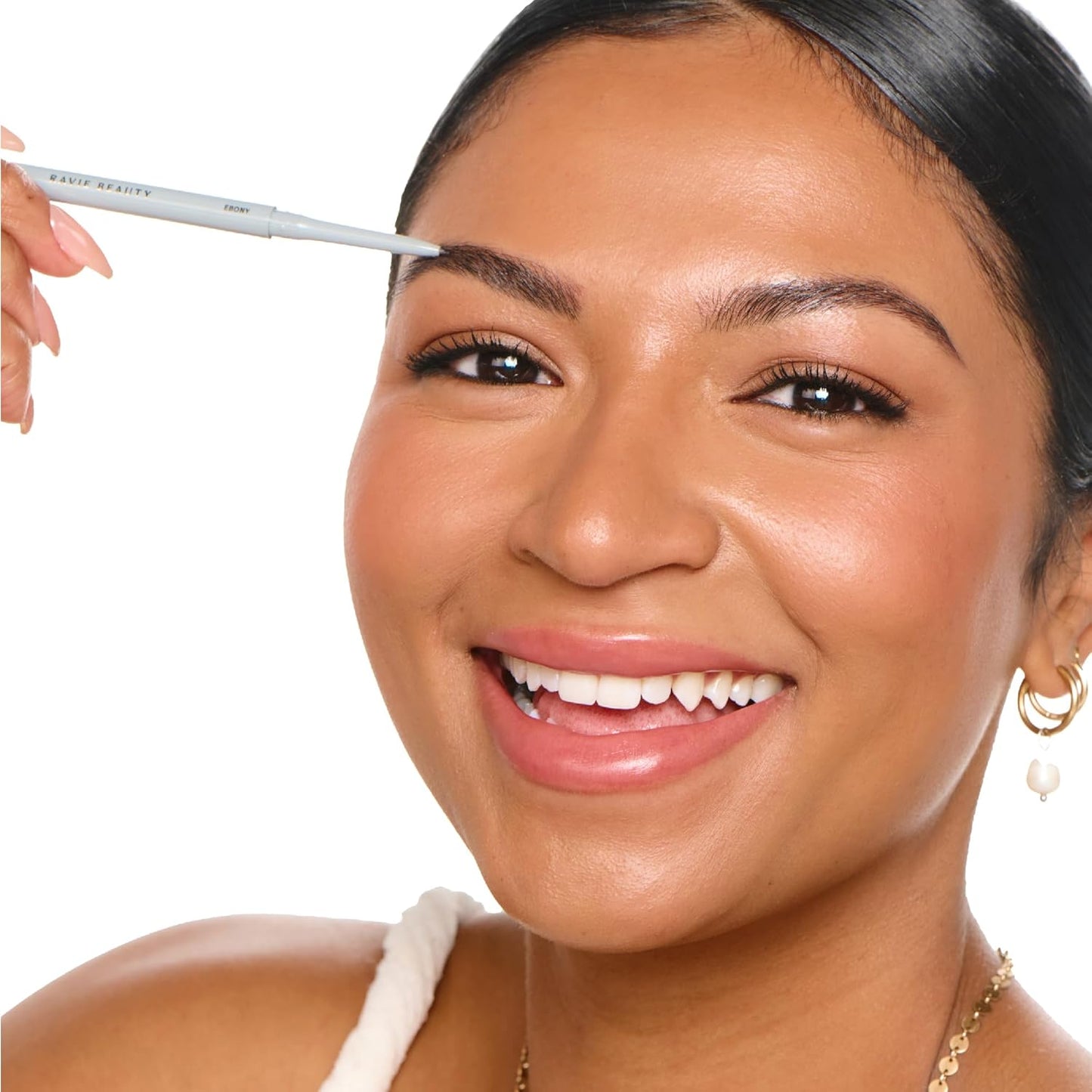 Easy Everyday™ Brow Pencil - Best Eyebrow Pencil for Women, Smudge Proof Hair-Like Strokes, 1.2mm Precision Tip with Spoolie, Vegan (Ebony)