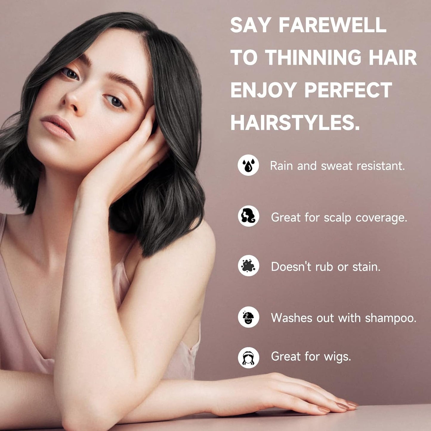 2 Pack Root Touch Up Shadow Powder, Gray Hair Cover Up, Women Color Root Coverage Powder for Thinning Grey Hairline, Men Instantly Concealer Hair Loss Beard Line Eyebrow, Auburn