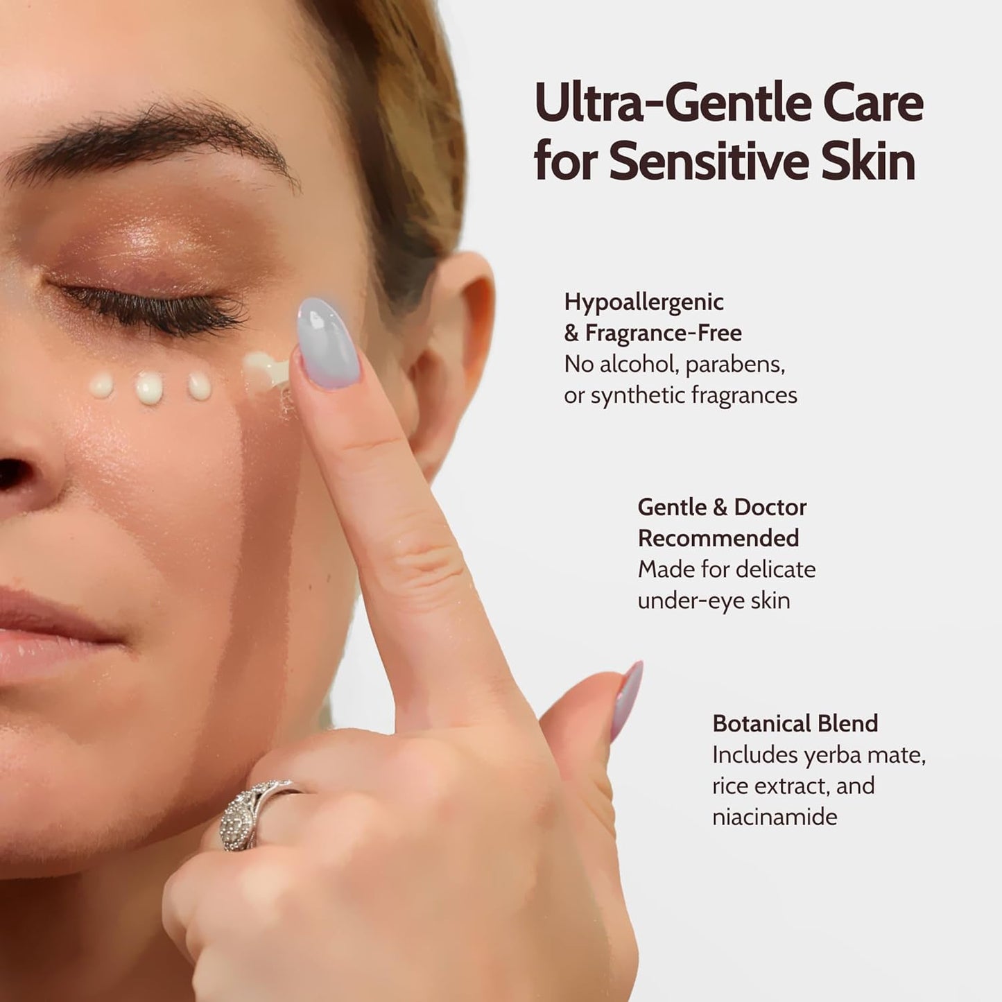 Infuse Eye Cream for Dark Circles with Good Molecules and Hyaluronic Acid Serum, Reduces Puffiness, Fine Lines, Antioxidant-Rich Yerba Mate for Day & Night Use, Ideal for Middle-Aged Women