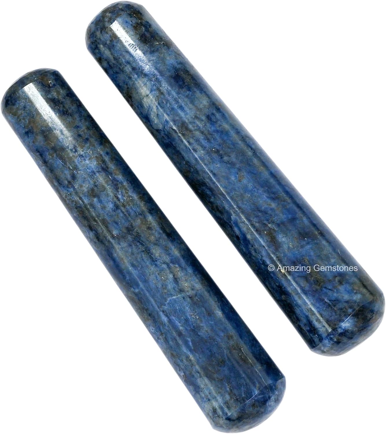 Amazing Gemstone Sodalite Crystal Wand Massage Stick - Pelvic Wand Gua Sha for Adults - Crystals and Healing Stones Massage Wands for Adults Gifts (Smooth)
