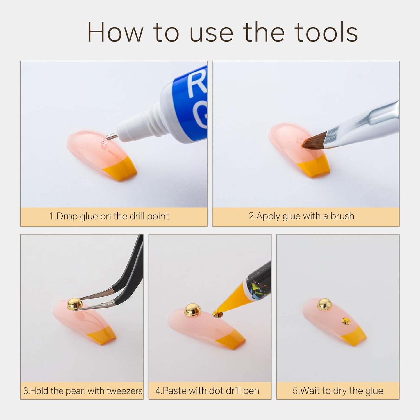 60g Gold Black Pearls Rhinestones for Crafts Mixed Size 3mm-10mm AB Color Round Half Pearls Flatback Pearl Beads and Resin Rhinestones Set for Face Art with Glue