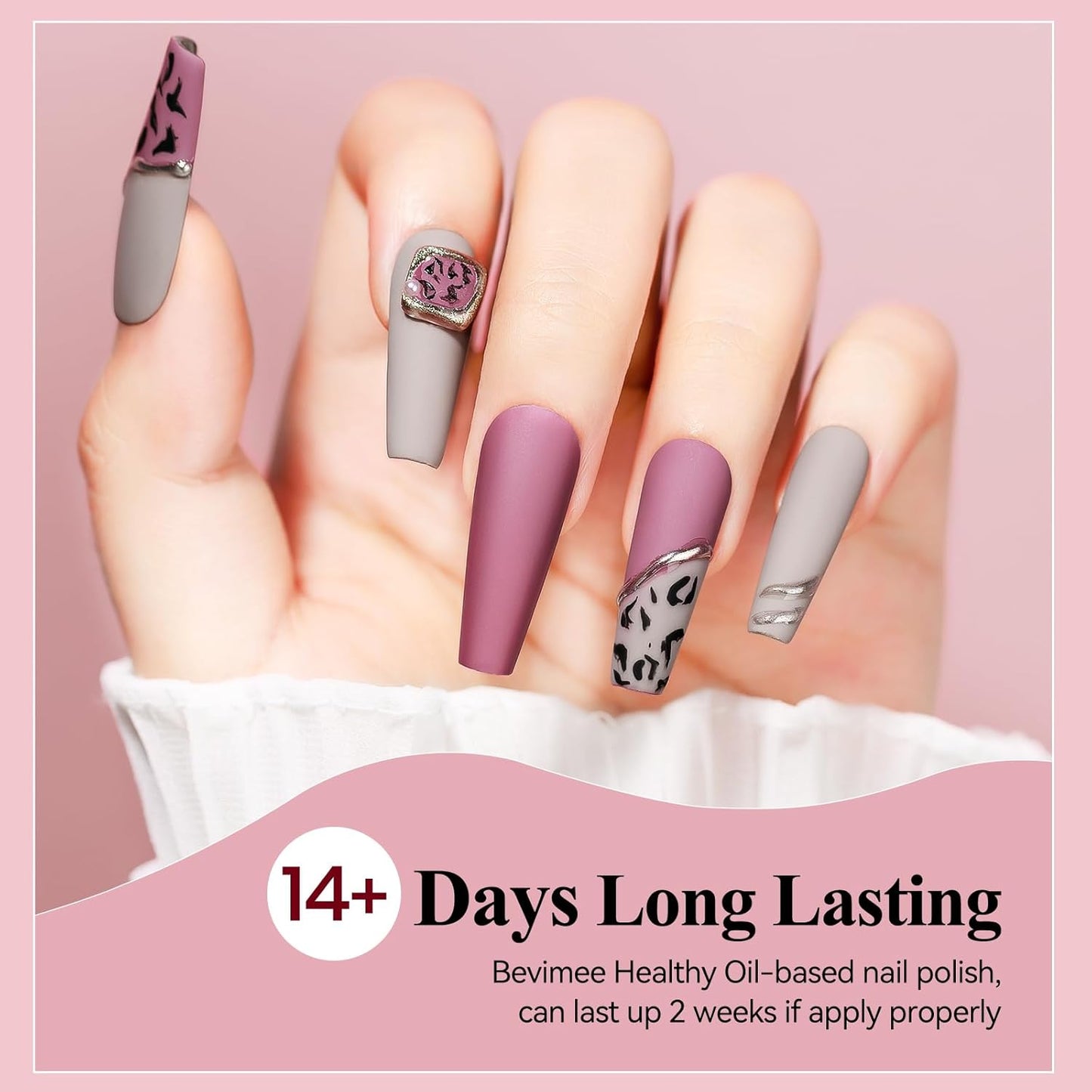 Matte Nail Polish, Air Quick Dry Nail Lacquer Matte Finish Effect, Long Lasting & Fast Drying Nail Pigment Velvet Nail Polish For Nail Art, Purplish Red12ml