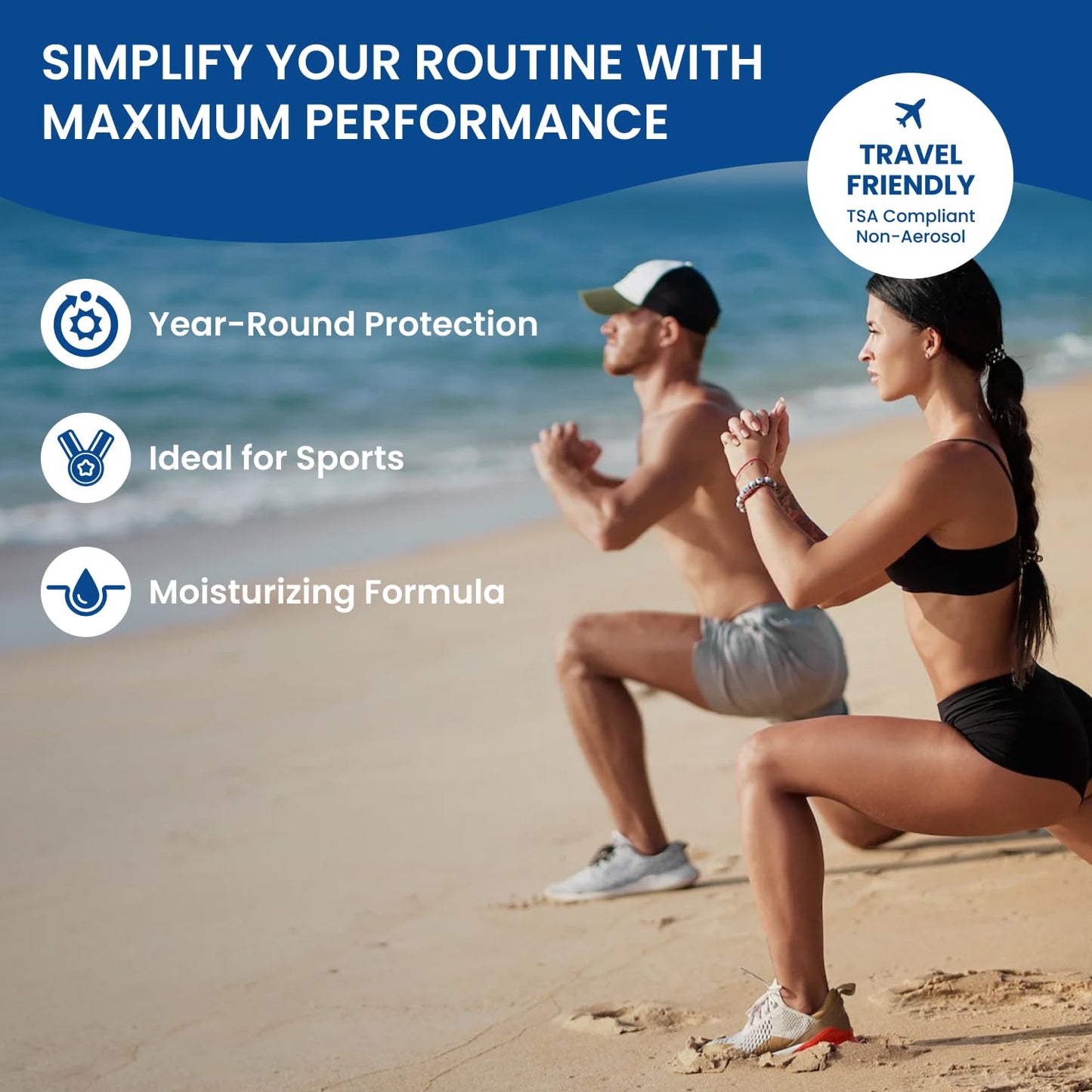 BU SPF 50 Sunscreen Spray for Face and Body, Fragrance Free, Clear, Non Greasy, Water Resistant, for Sensitive Skin, 3.3 oz