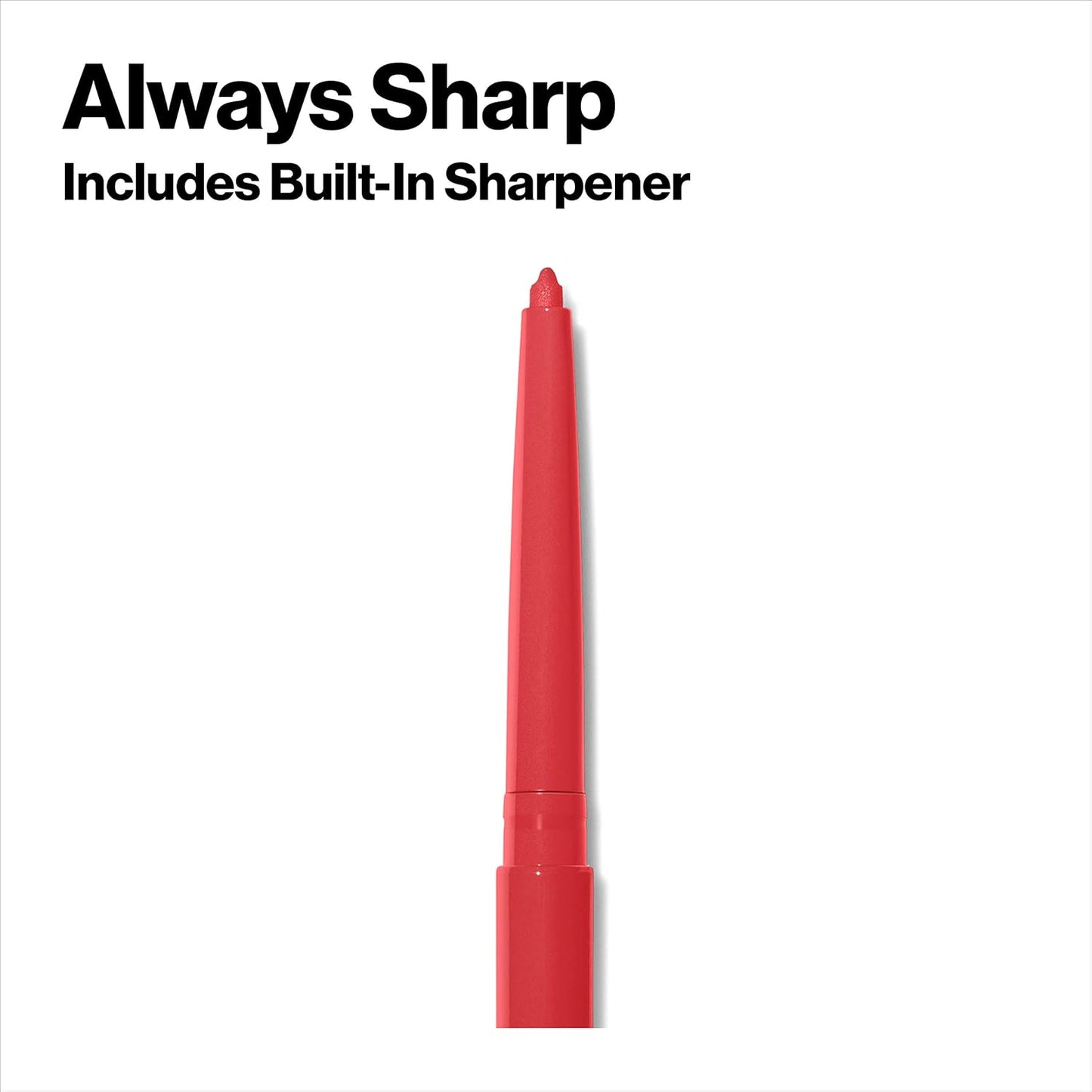 Revlon Colorstay Lip Liner Makeup with Built-In Sharpener, Longwear Rich Colors, Smooth Application, 713 Ruby, 0.01 oz