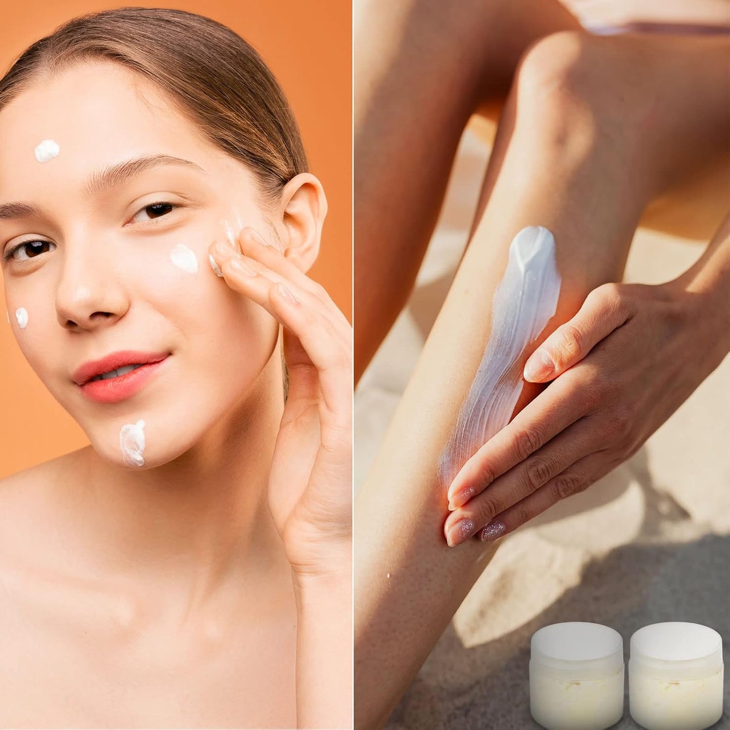 Patelai 4 Pieces Round Wide-mouth Leak Proof Plastic Container Jars with Lids for Travel Storage Makeup Beauty Products Face Creams Oils Salves Ointments DIY Making(2 Ounce,Clear)