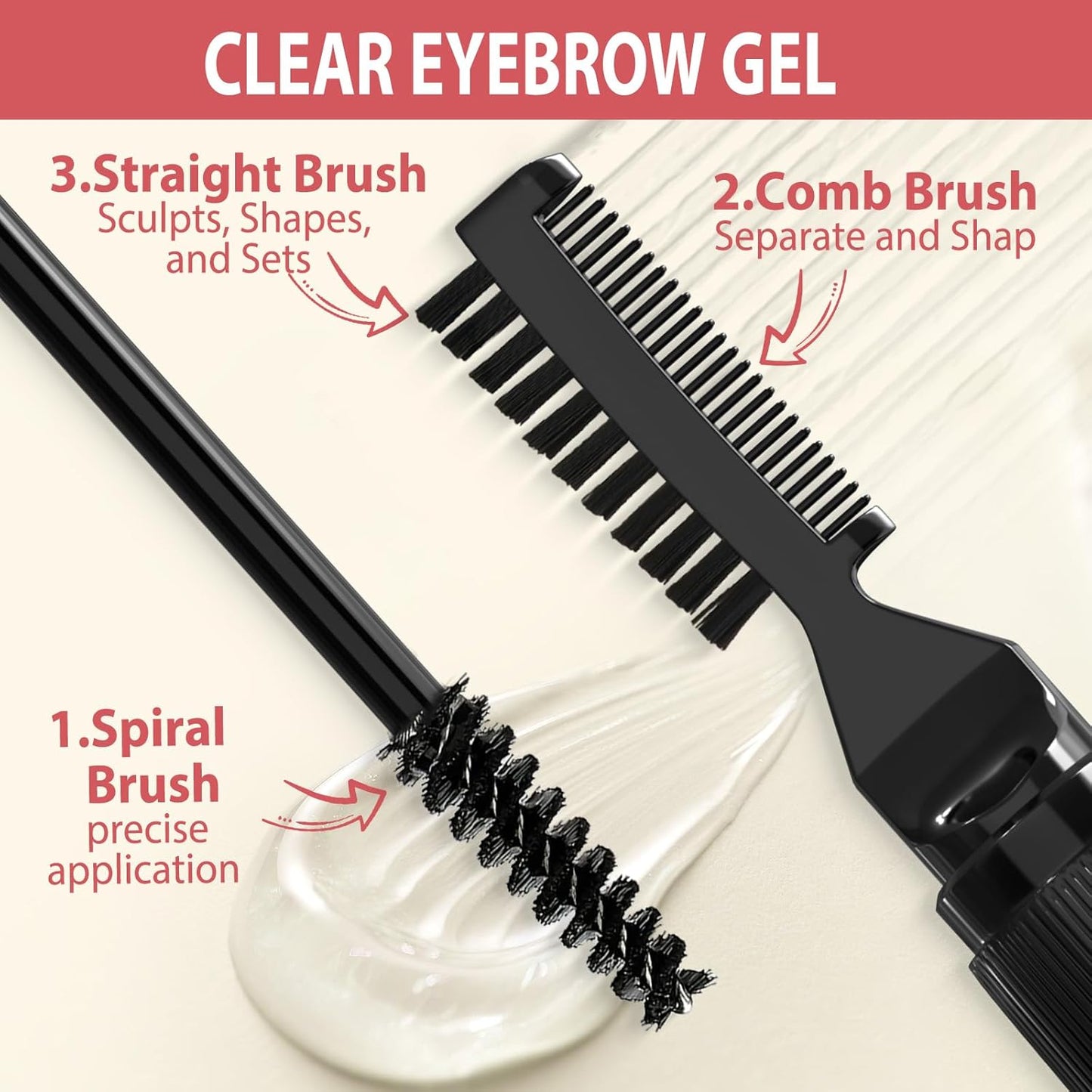 Eyebrow Pen Kit, with Microblading Eyebrow Pen, Eyebrow Gel, Eyeliner, Eyebrow Brush, Eyebrow Pencils for Women, Waterproof, Smudge Proof, Long Lasting Makeup Formula - Dark Brown