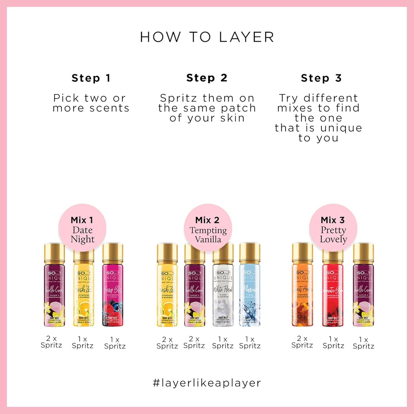 So...? Unique Body Mist - Peony Blush for Women - 5.1 oz Body Mist - Pack of 2