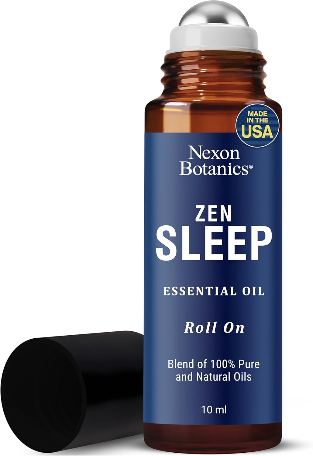 Zen Sleep Essential Oil Roll-On 10 ml - Calming Blend for Serenity & Deep Sleep - Easy-to-Use Roller Ball - Nexon Botanics