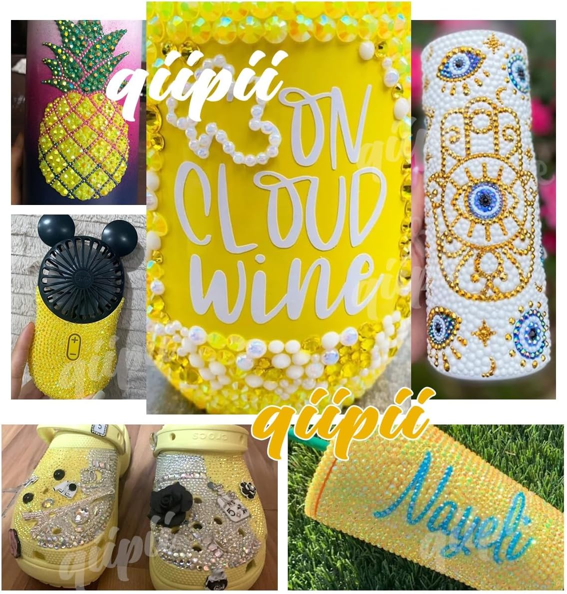 Orange Yellow AB Resin Rhinestones w B7000 Jewelry Glue for Crafting 3mm 4mm 5mm 6mm Dark Yellow AB Flatback Jelly Stones Bulk Diamonds Gems Charms for Nails Face Eyes Makeup Tumblers Crafts