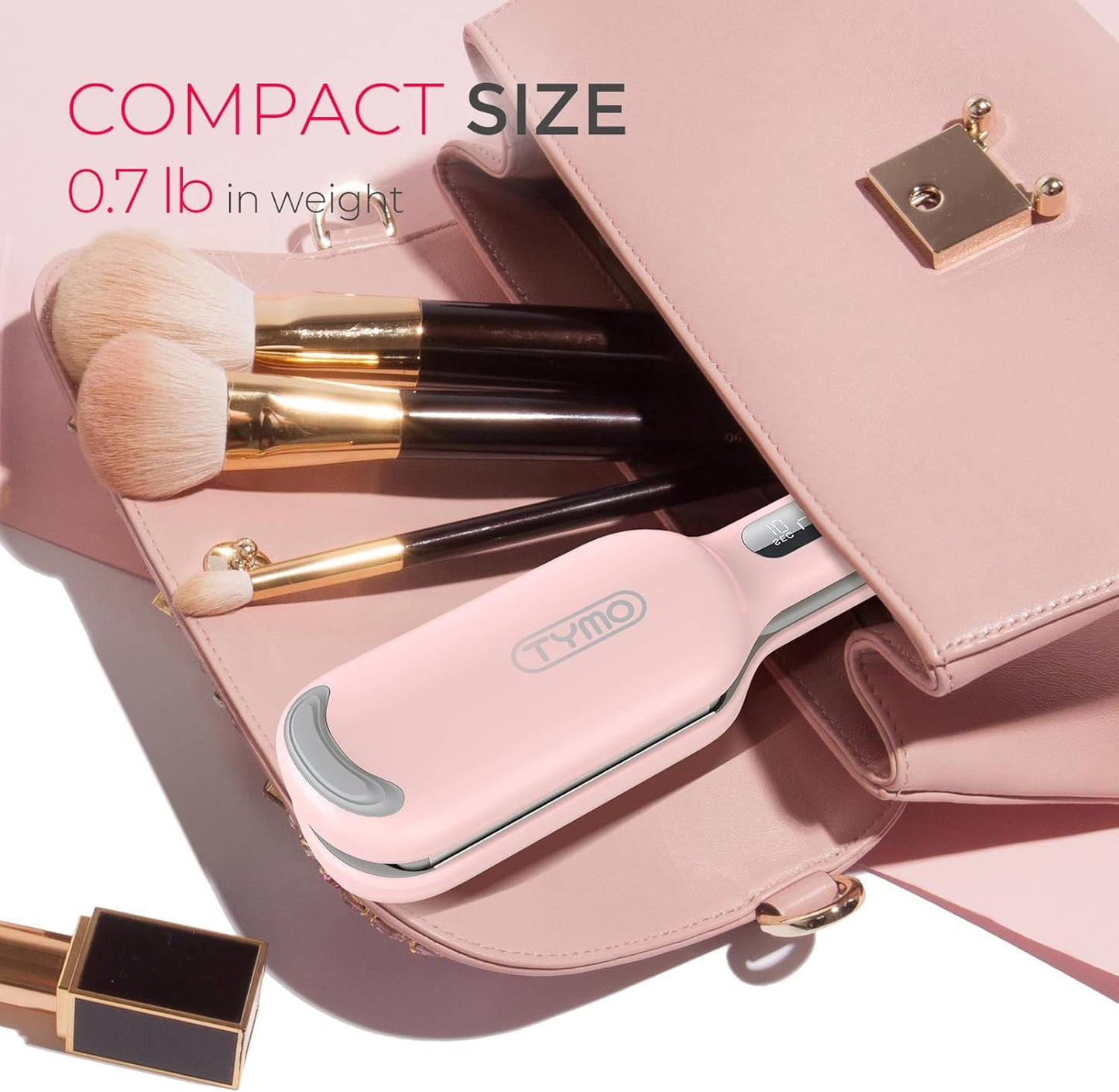 Curling Iron Hair Crimper Waver - TYMO ROVY Beach Waves Curling Wand, Ionic Deep Waver Hair Curler Tool with Ceramic 3 Barrel for Women, Dual Voltage, Anti-Scald, Easy to Use, Pink, 1 Inch