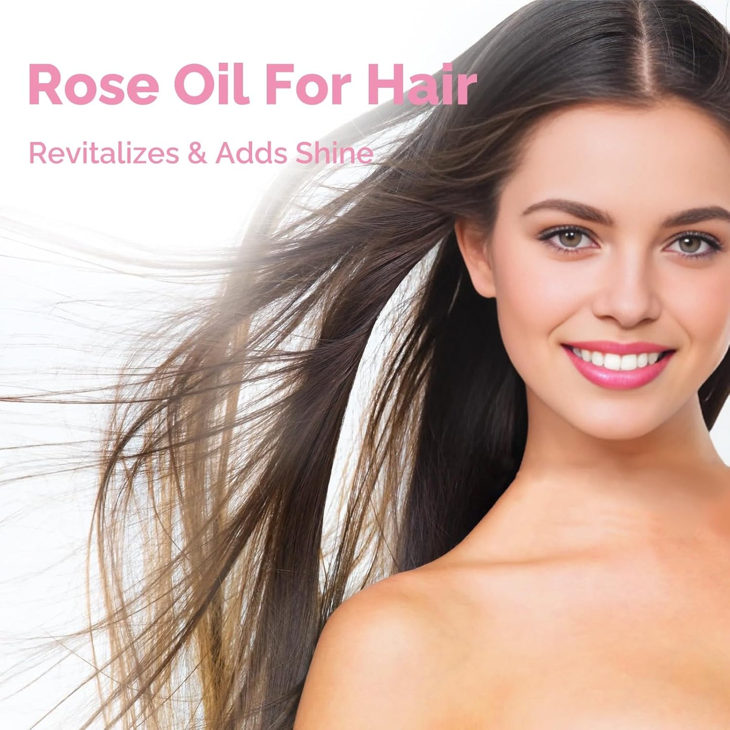 Rose Essential Oil 4 Oz, 100% Pure Natural Rose Oil for Diffuser, Skin, Hair, Body, Face Care, Perfume DIY