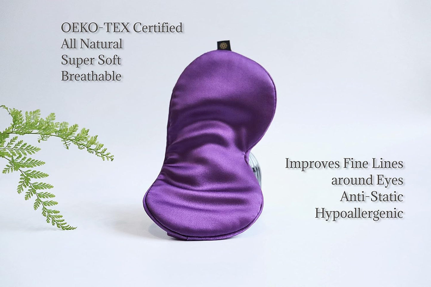 Premium Handcrafted 25 Momme Mulberry Silk Eye Mask for Sleeping (Purple Passion)