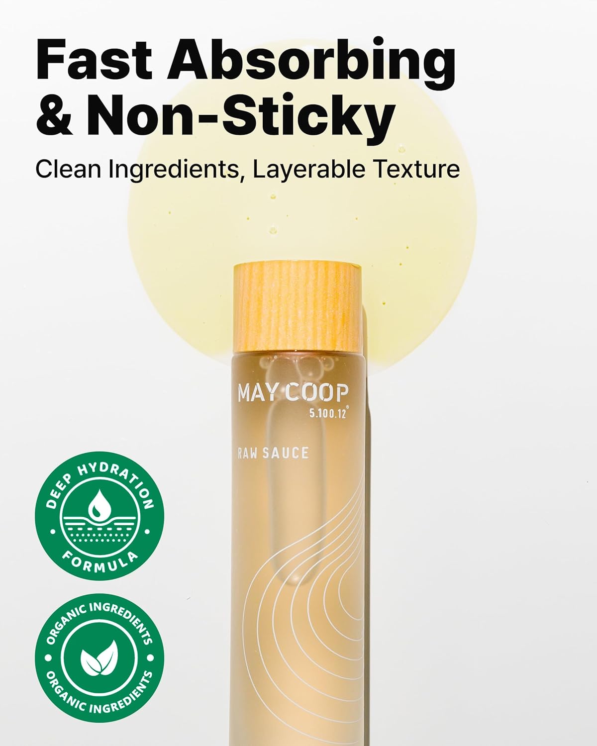 MAY COOP Moisture Essence Toner – Korean Hydrating & Nourishing Skincare for Dry Sensitive Skin with Wildcrafted Centella Asiatica, Rice Water & Birch Bark – Fast-Absorbing Texture – 1.35 fl. oz.