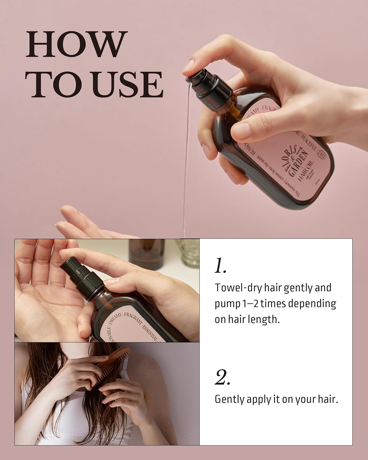 ODID Milk Protein Intensive Perfume Hair Oil - Korean Anti Frizz Nourishing & Smoothing Hair Serum - Natural Green Herb Scent - with 10,000ppm Argan Oil & 6 Plant-Based Oils, 3.38 fl.oz.