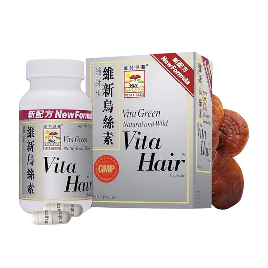 Vita Hair Growth & Hair Loss Supplement - 100% Natural Herbs Potent Formula for Graying Thinning Hair - Stimulate New Hair Follicles - 90 Capsules